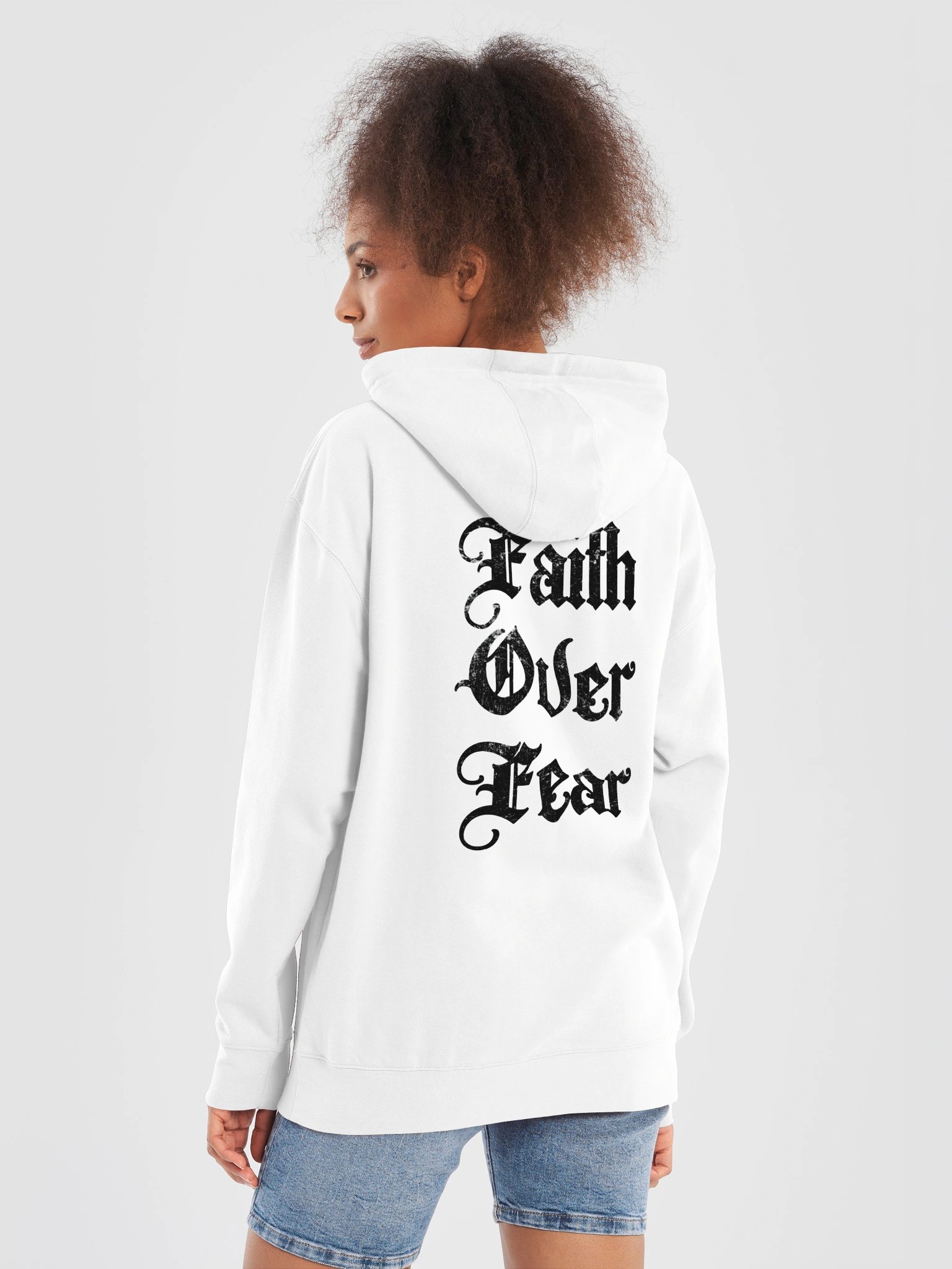V4RSITY Faith Over Fear Hoodie (White) product image (6)