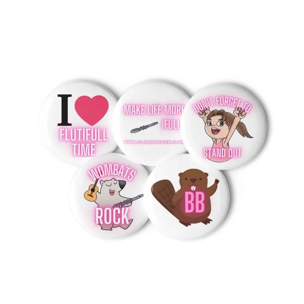 Flutifull Emoji Pin Button Set product image (11)