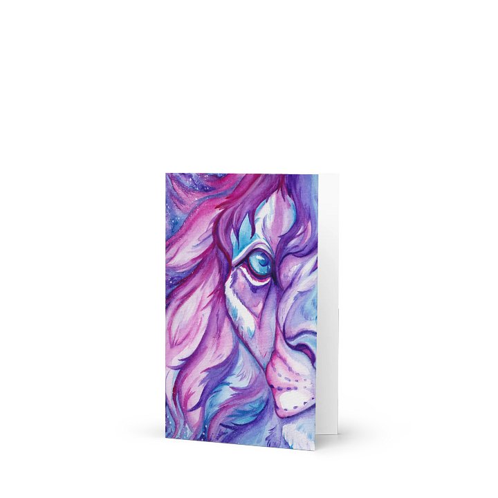 Lilac Lion - Blank Card product image (1)