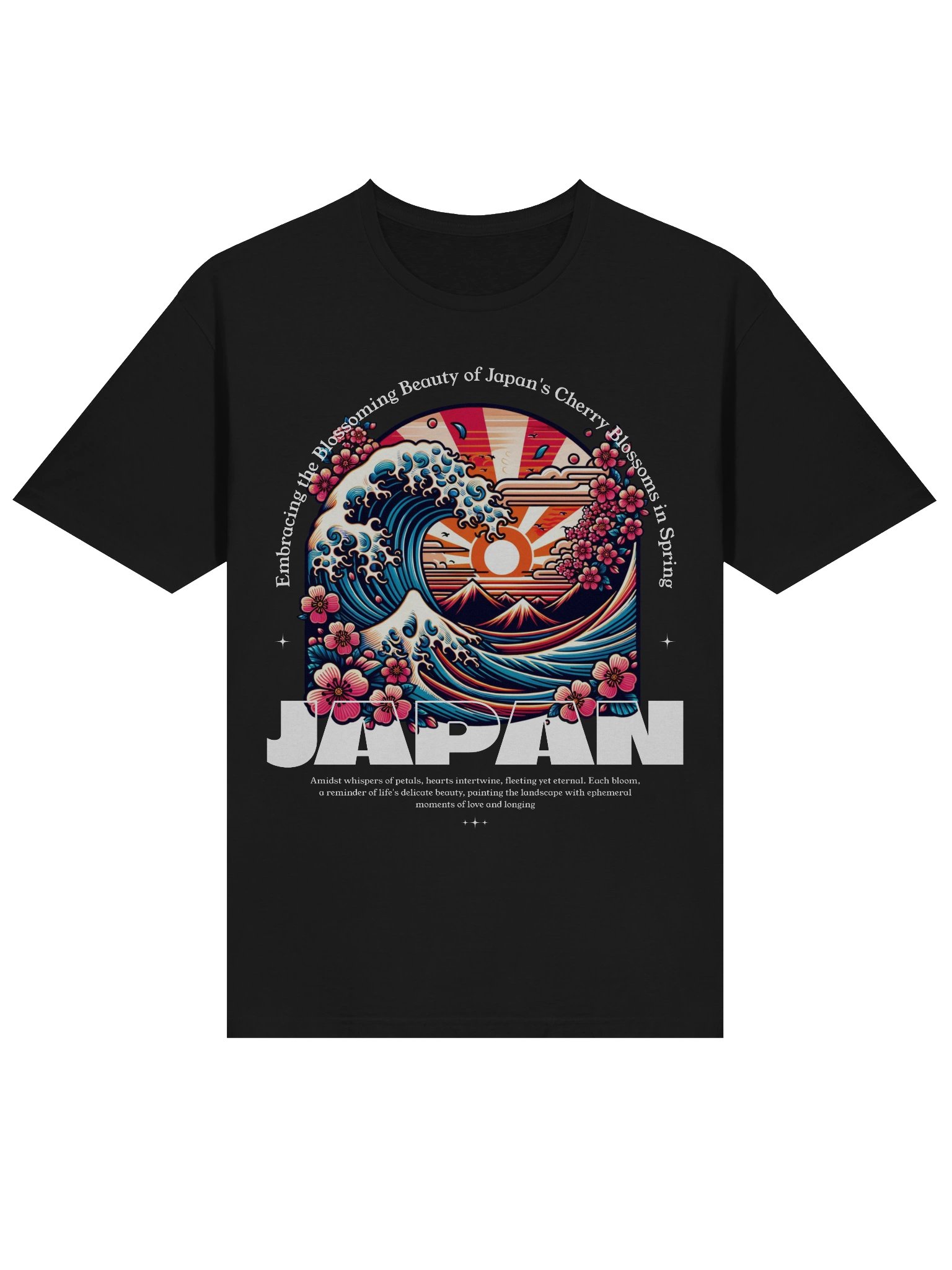 Cherry Blossom Wave Japan T-Shirt - Gildan Softstyle product image (2)