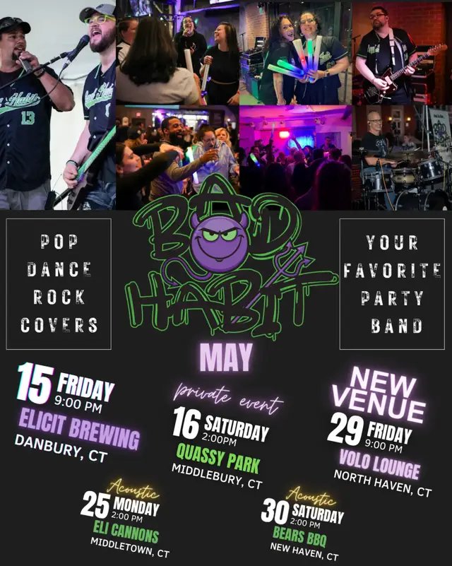 It’s gonna be MAY… with shows that hit harder than your early-2000s playlists.⁠ ⁠ Loud nights, day drinking decisions, and at least one moment where you lose your voice. Plan accordingly! From late nights to laid-back happy hours, we’re bringing the energy every step of the way.⁠.                                 #Connecticut #ThingsToDo #ItsGonnaBeMay #NYSNC #LiveMusic⁠