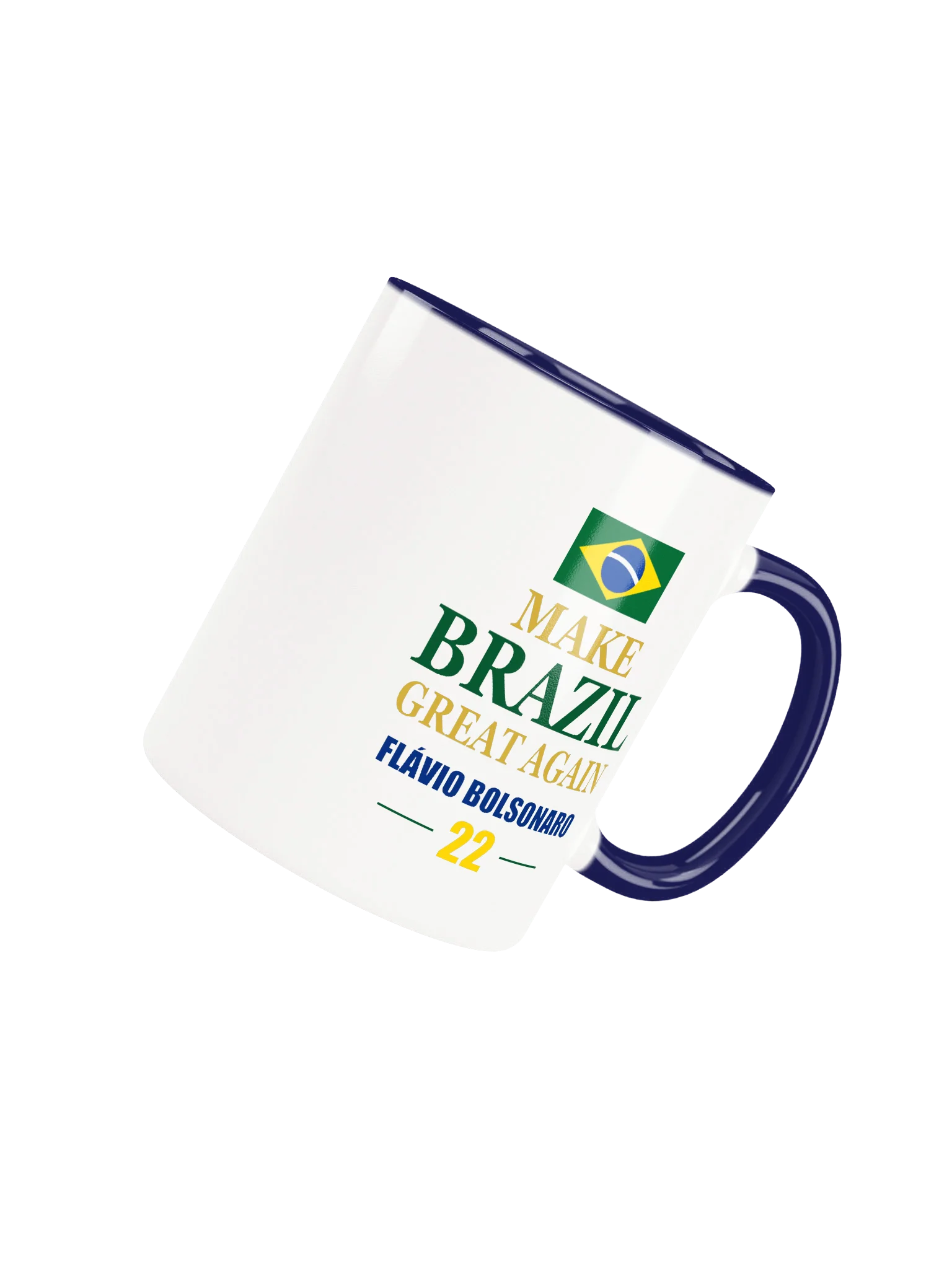 Caneca Duplo Design - Bolsonaro 22 – Make Brazil Great Again | Double Design Mug - Bolsnaro 22 - Make Brazil Great Again product image (4)