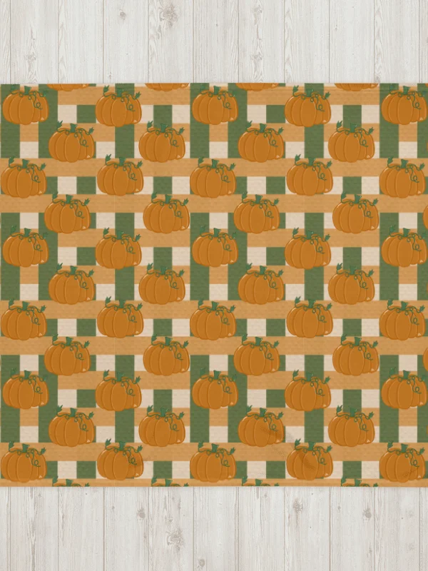 Pumpkin Plaid Throw Blanket product image (2)