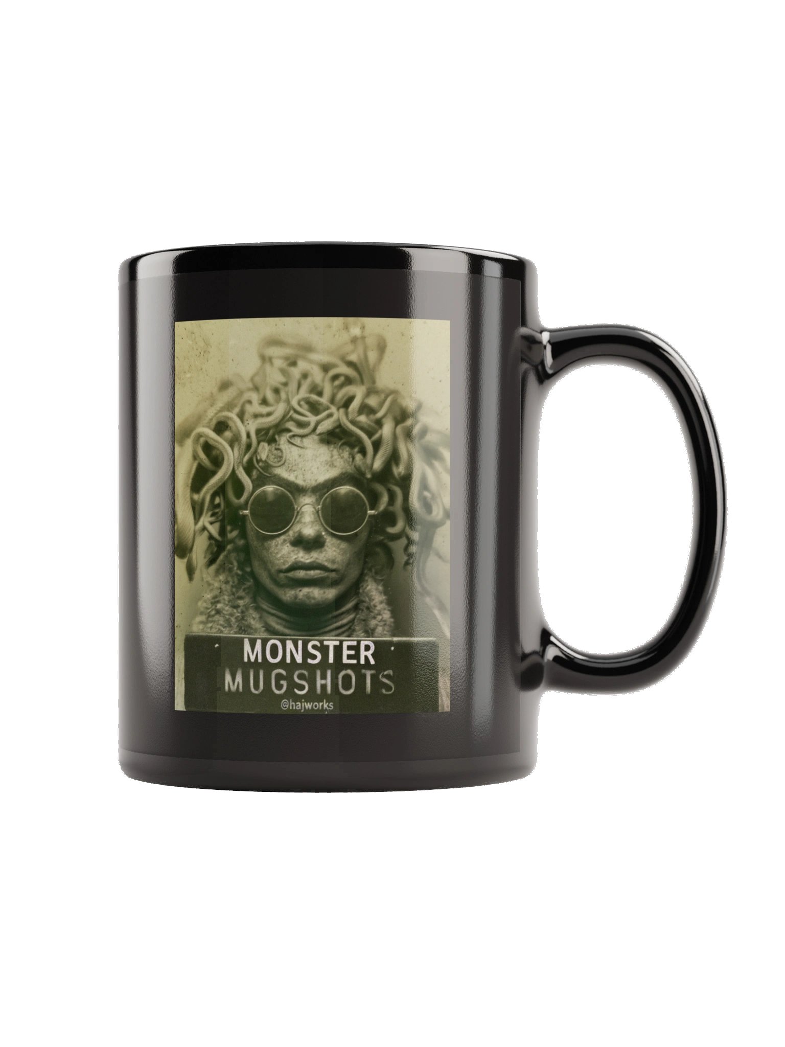 Monster Mugshots No. 009 - Black Ceramic Mug product image (3)