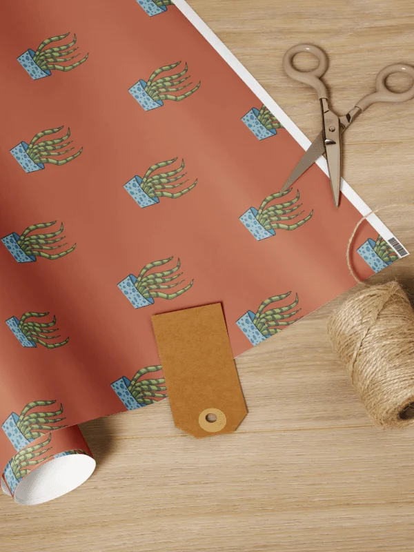Snake Plant Botanical Classic Illustrated Gift Wrap, Matte or Glossy Finish product image (2)