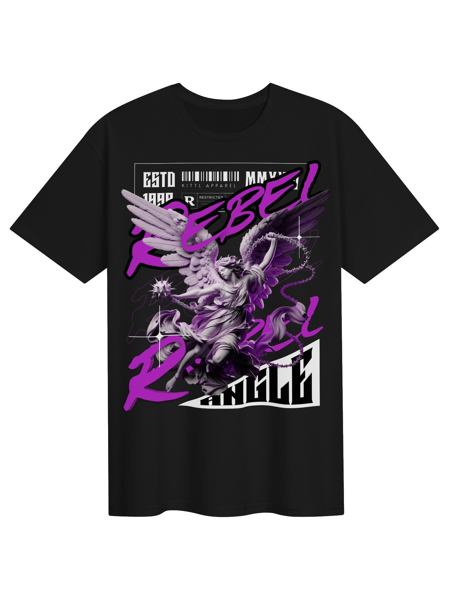 Rebel Angel Statue Graphic Unisex Softstyle T-Shirt product image (1)