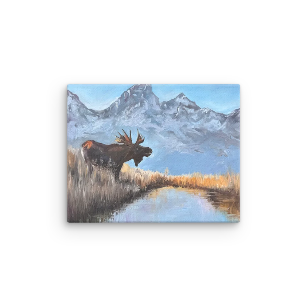 Grand Tetons and Moose - Giclee Canvas product image (2)