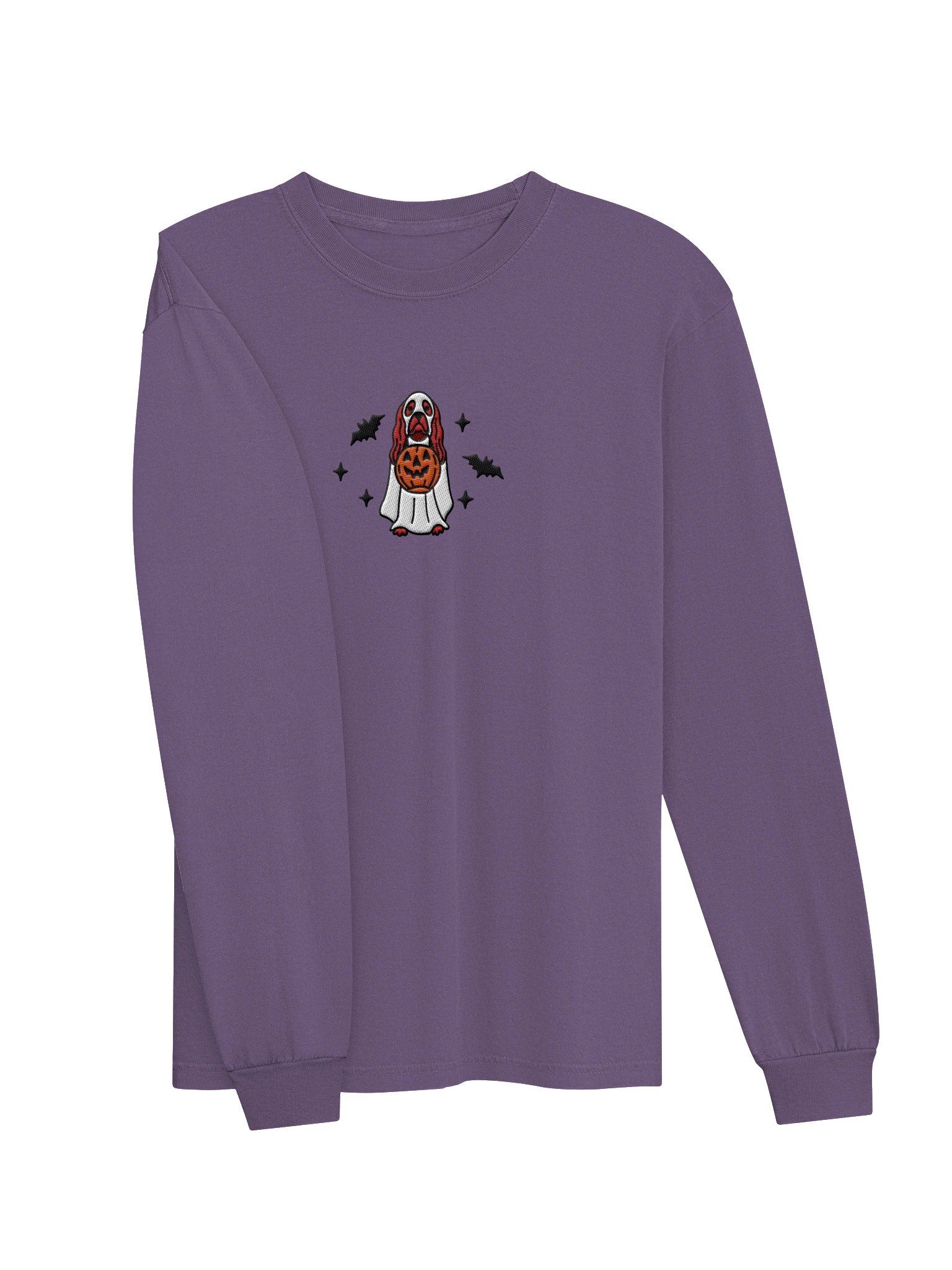Halloween American Cocker Spaniel(Red) Embroidered Long-sleeved T-Shirt product image (6)