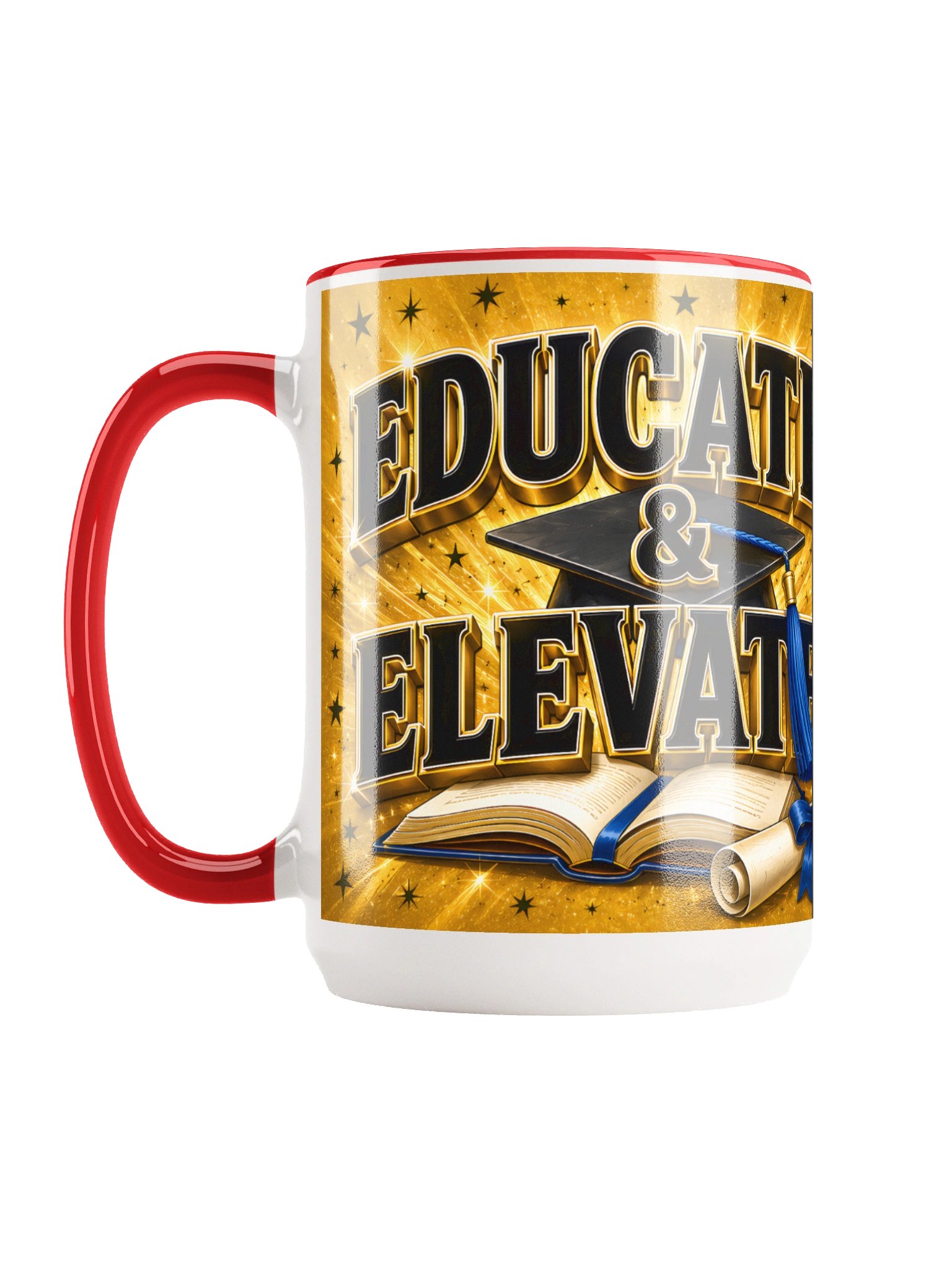 "Educated & Elevated" Graduation Mug — Gold Wrap product image (12)