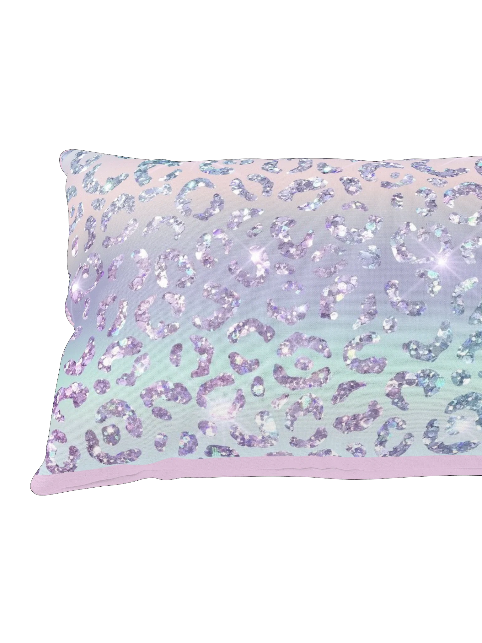 Iridescent Glitter Leopard Pattern All-Over Print Pillow product image (3)