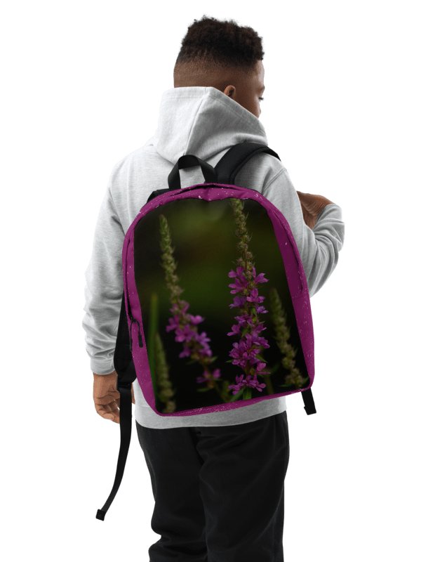 Design-backpack - Purple blossoms against a dark background (Light-colored Design) product image (2)