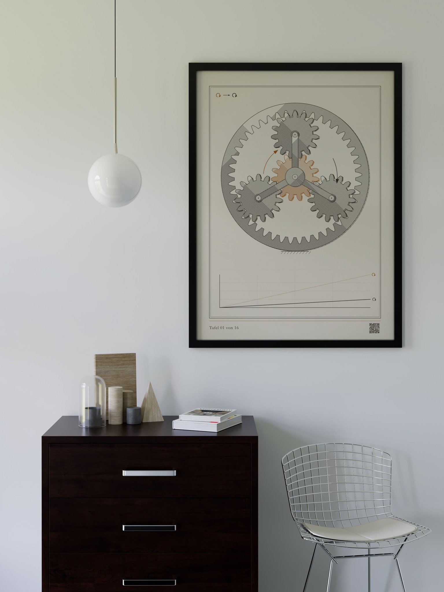 MOTION 01 · Planetengetriebe · gerahmt product image (4)