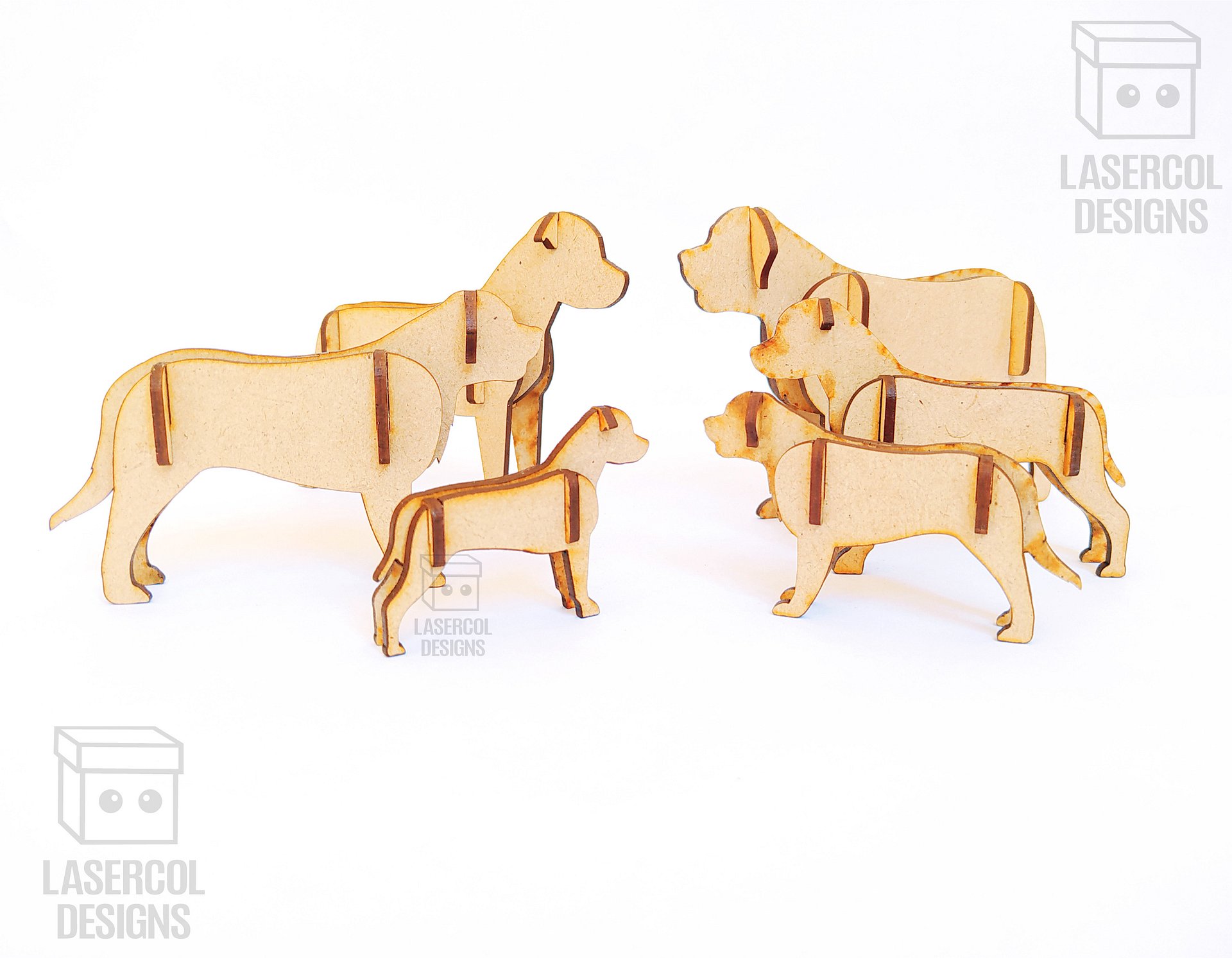 Dogs 3d Puzzle Bundle (3 Sizes) - Laser Cut Files product image (9)