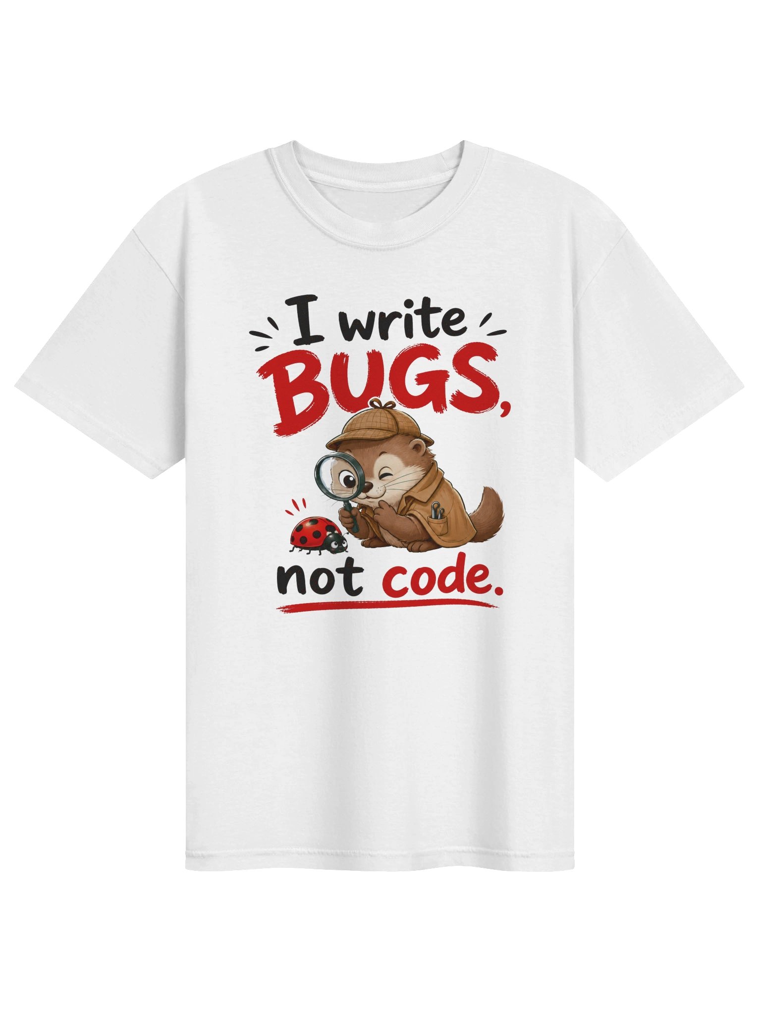 I Write Bugs, Not Code – Cute Otter Programmer Design product image (2)