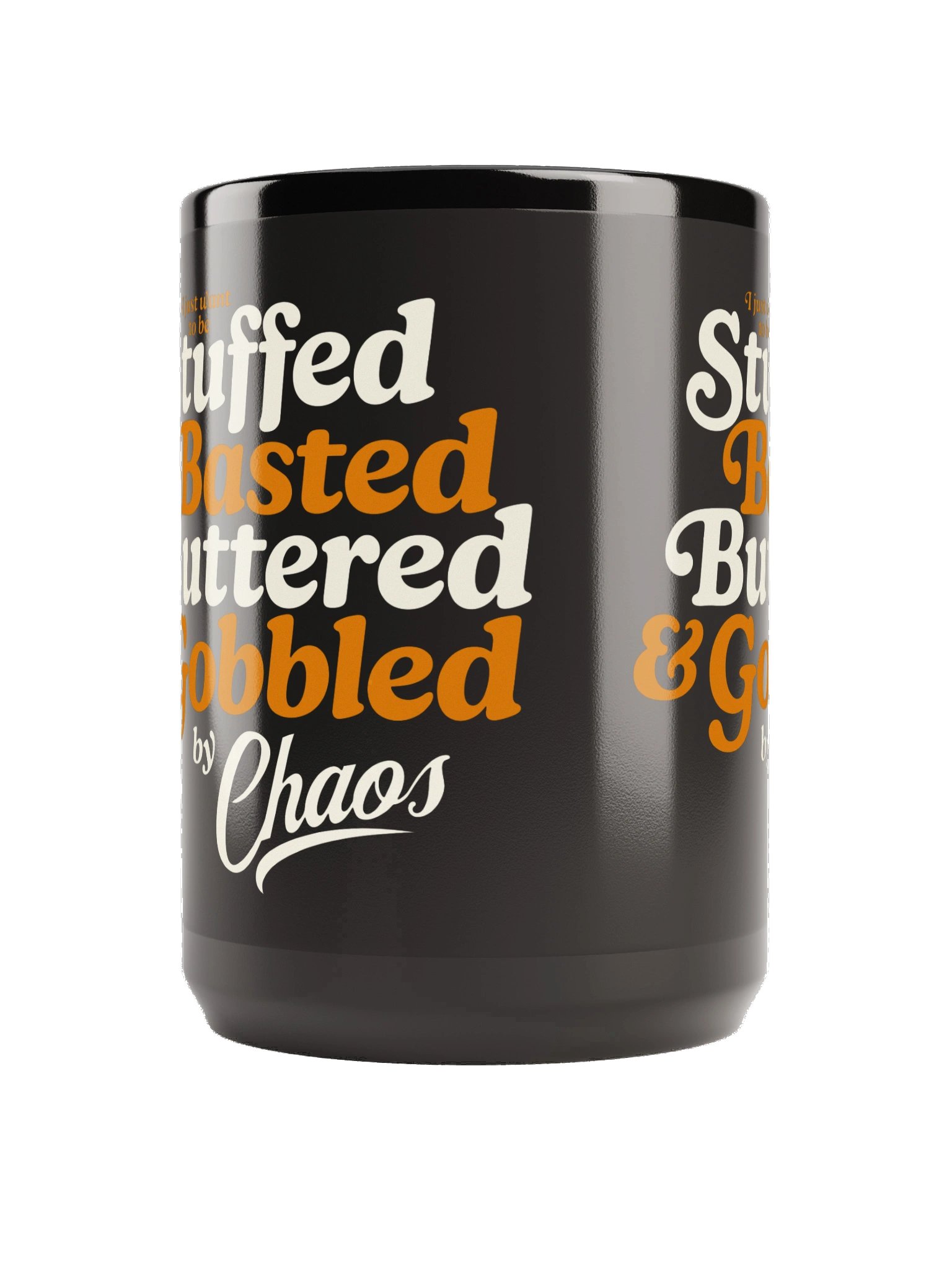 Stuffed Buttered Basted Gobbled by Chaos Black Mug product image (2)