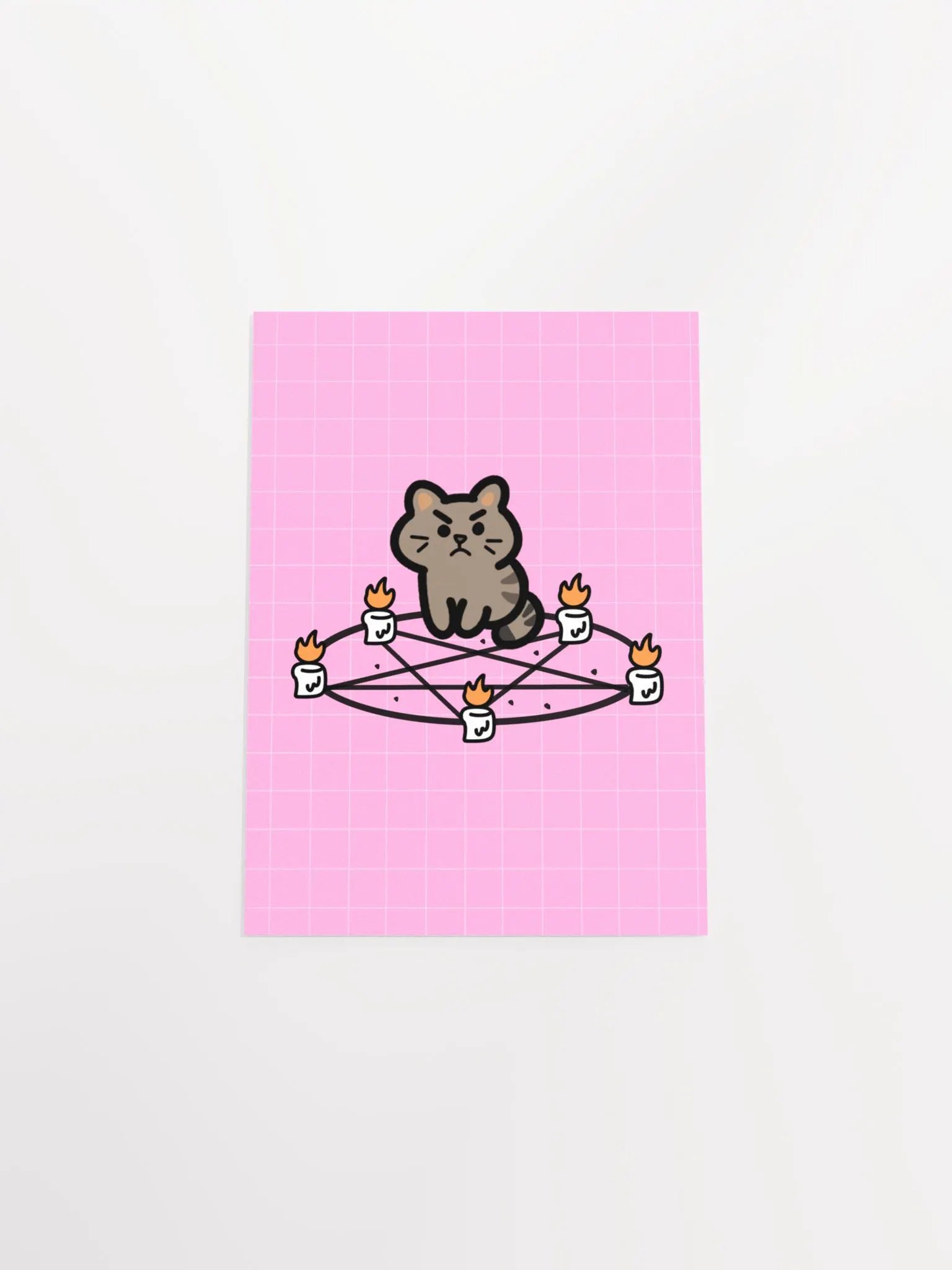 Cranky Brown Cat Pink Print product image (6)