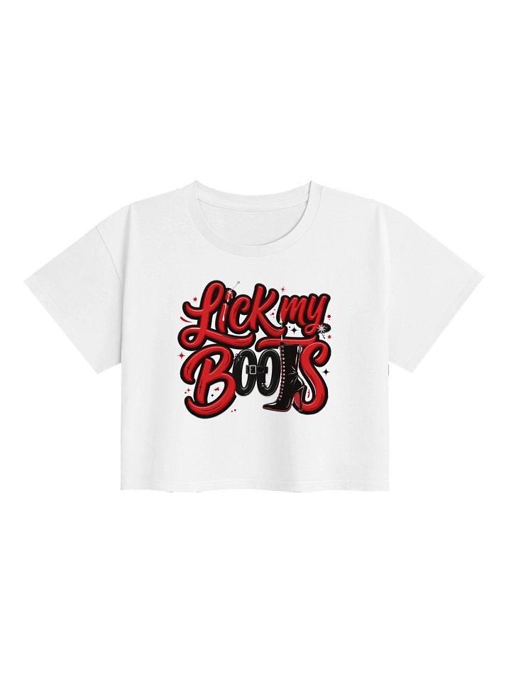 Lick My Boots – Damen Crop Top mit frechem Statement product image (2)