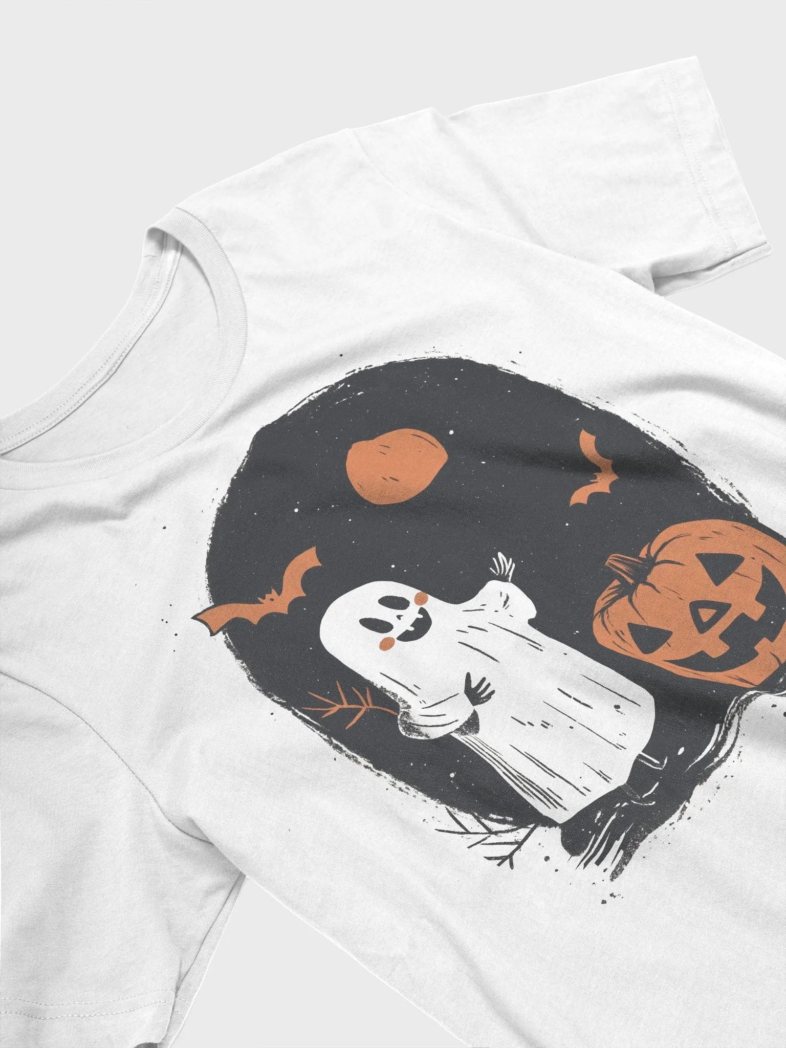 Friendly Ghost & Pumpkin Halloween Tee product image (3)