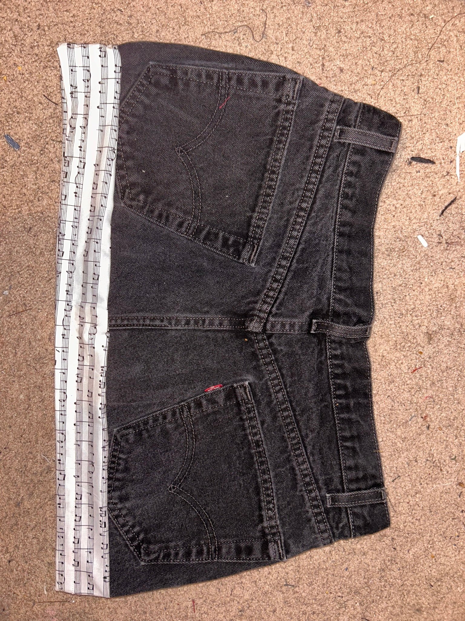 Black denim miniskirt product image (3)