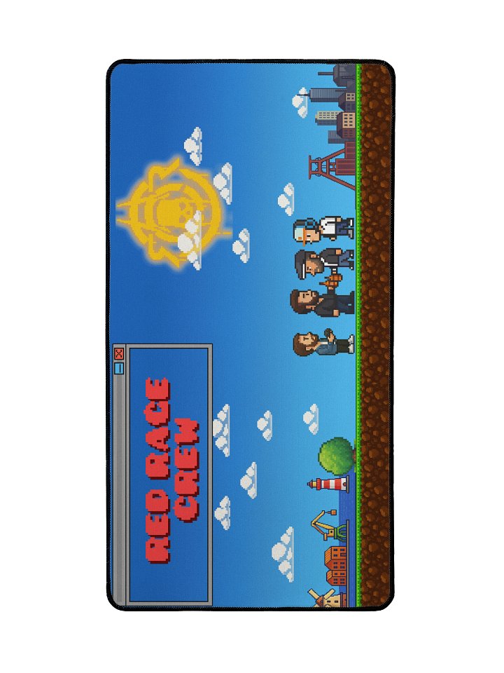 Red Rage Crew – Pixel Deskmat XXL 40cm × 80cm (Open World Edition) product image (2)