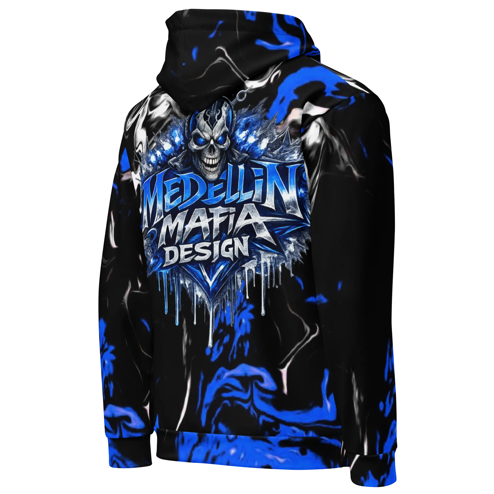 Blue Noir Marble Hoodie product image (5)