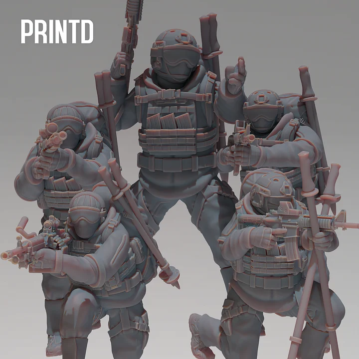 Arctic Navy Seals - Modern Warfare Wargame Hobby Resin Scale Models product image (1)
