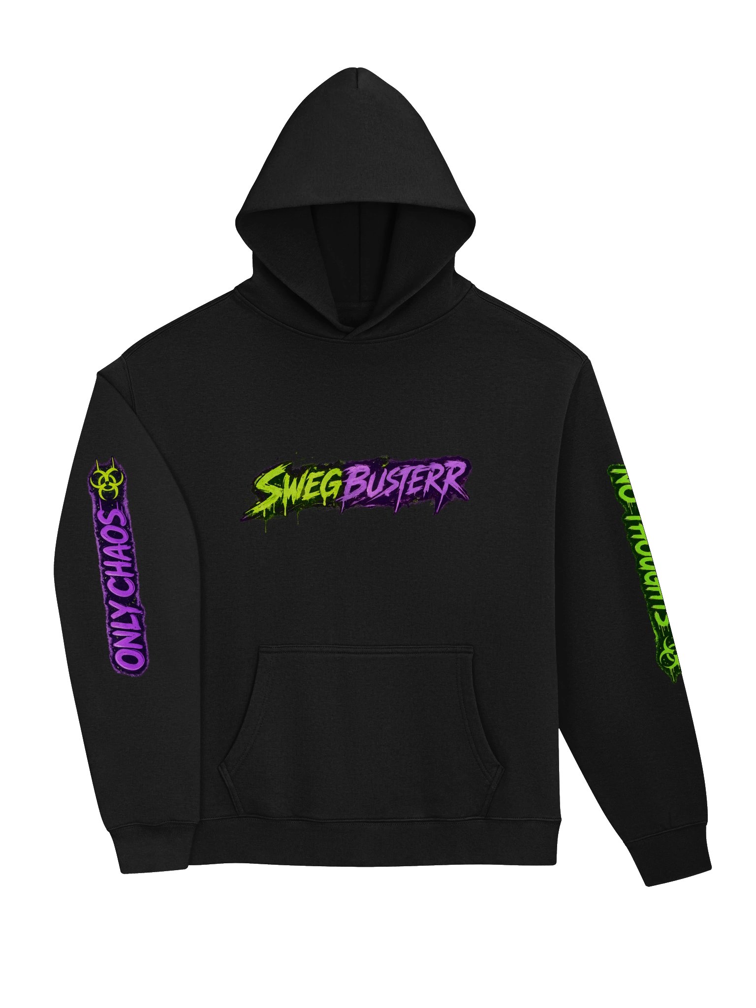 SWEG BUSTER Neon Graffiti Oversized Hoodie product image (25)