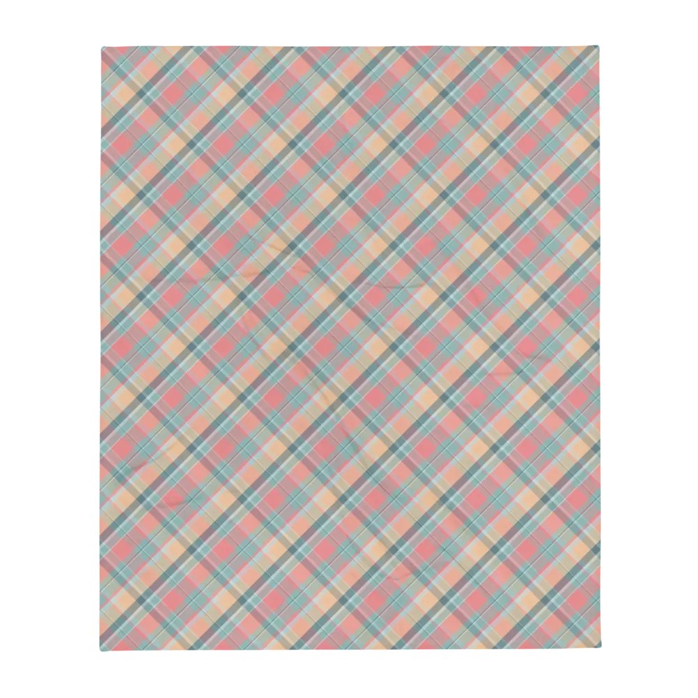 Summer Plaid Throw Blanket product image (1)