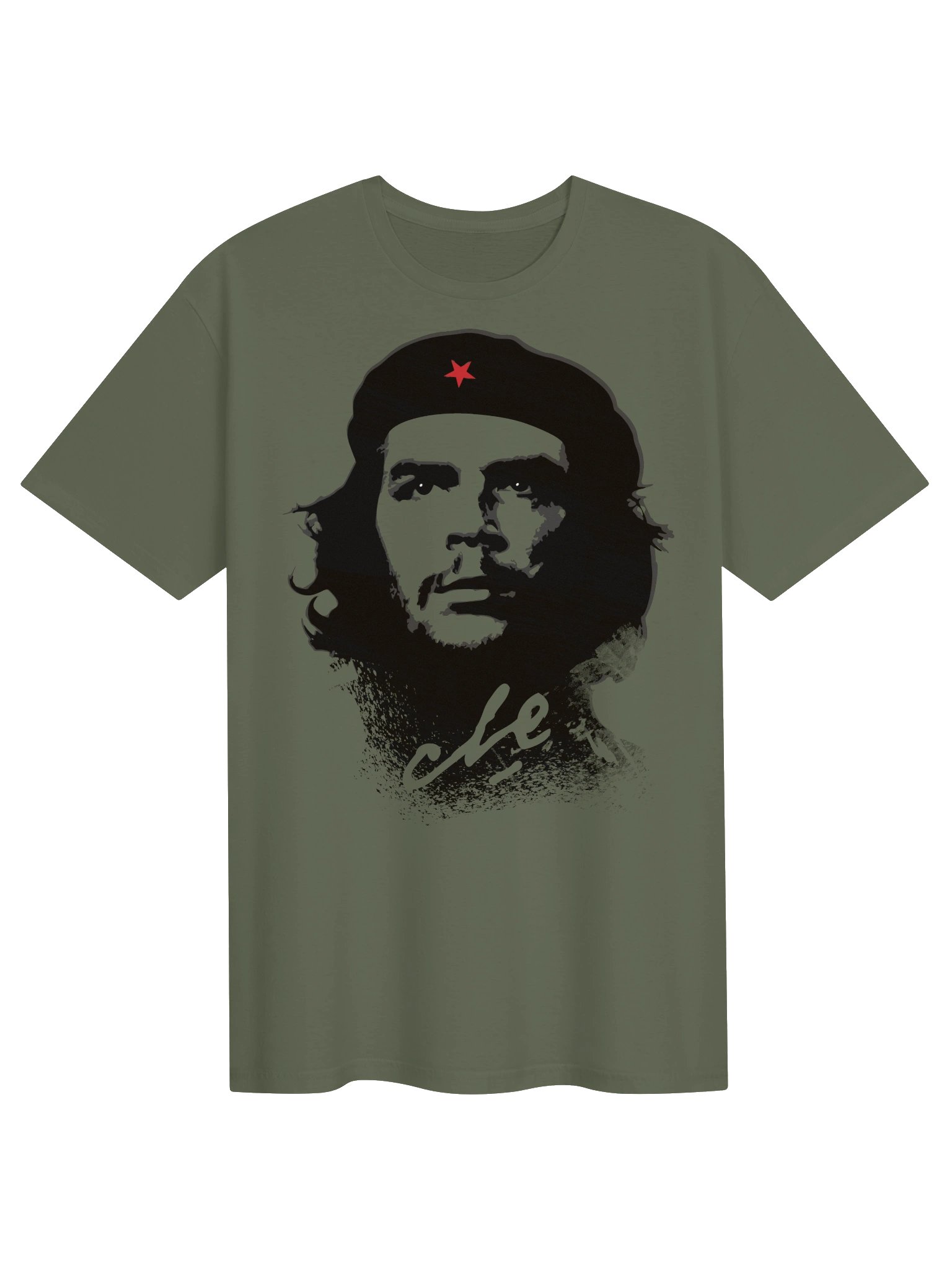 Che Guevara Shirt Military Green Revolution Rebel product image (1)