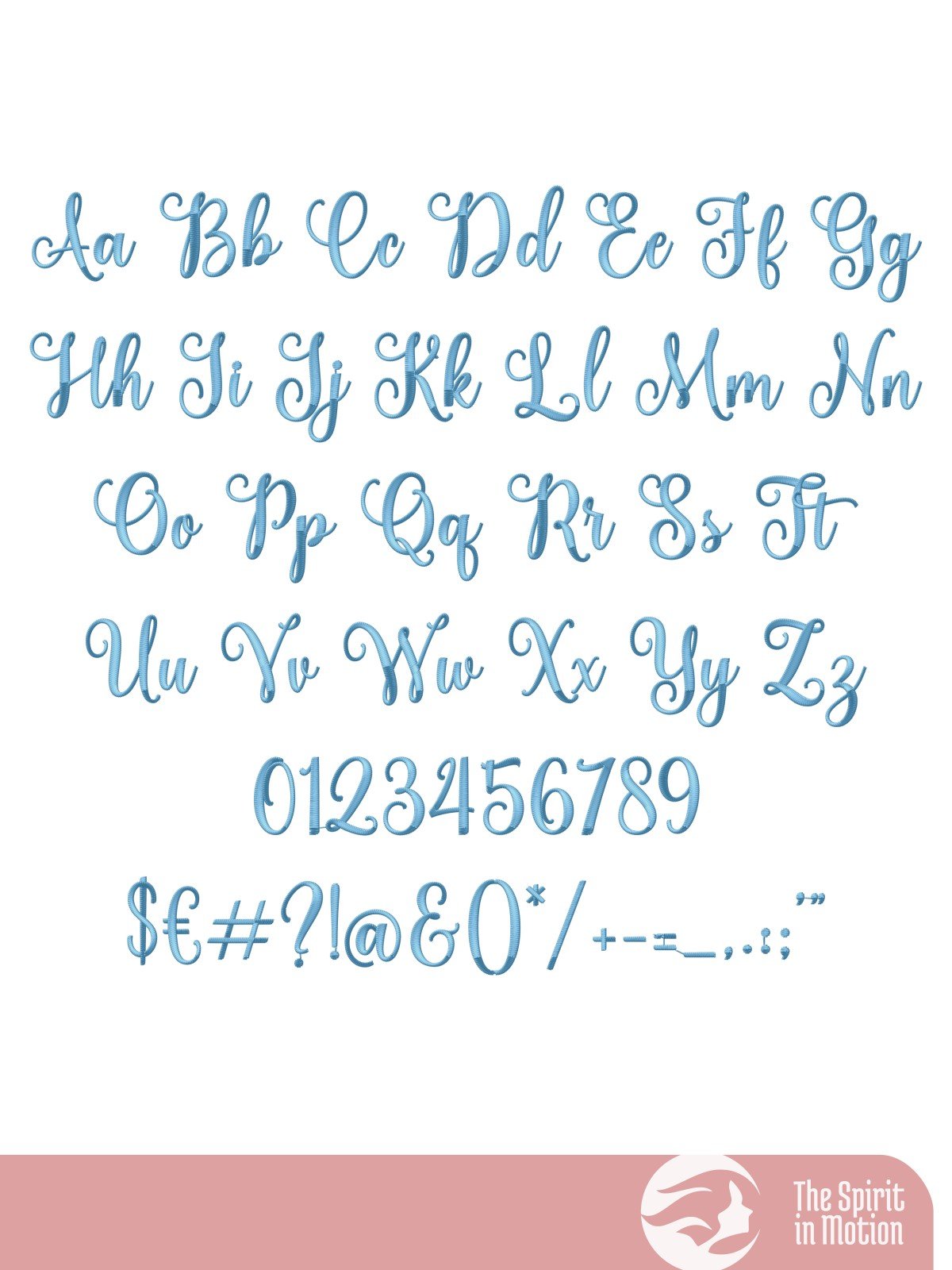 Angista Script Embroidery Font product image (2)