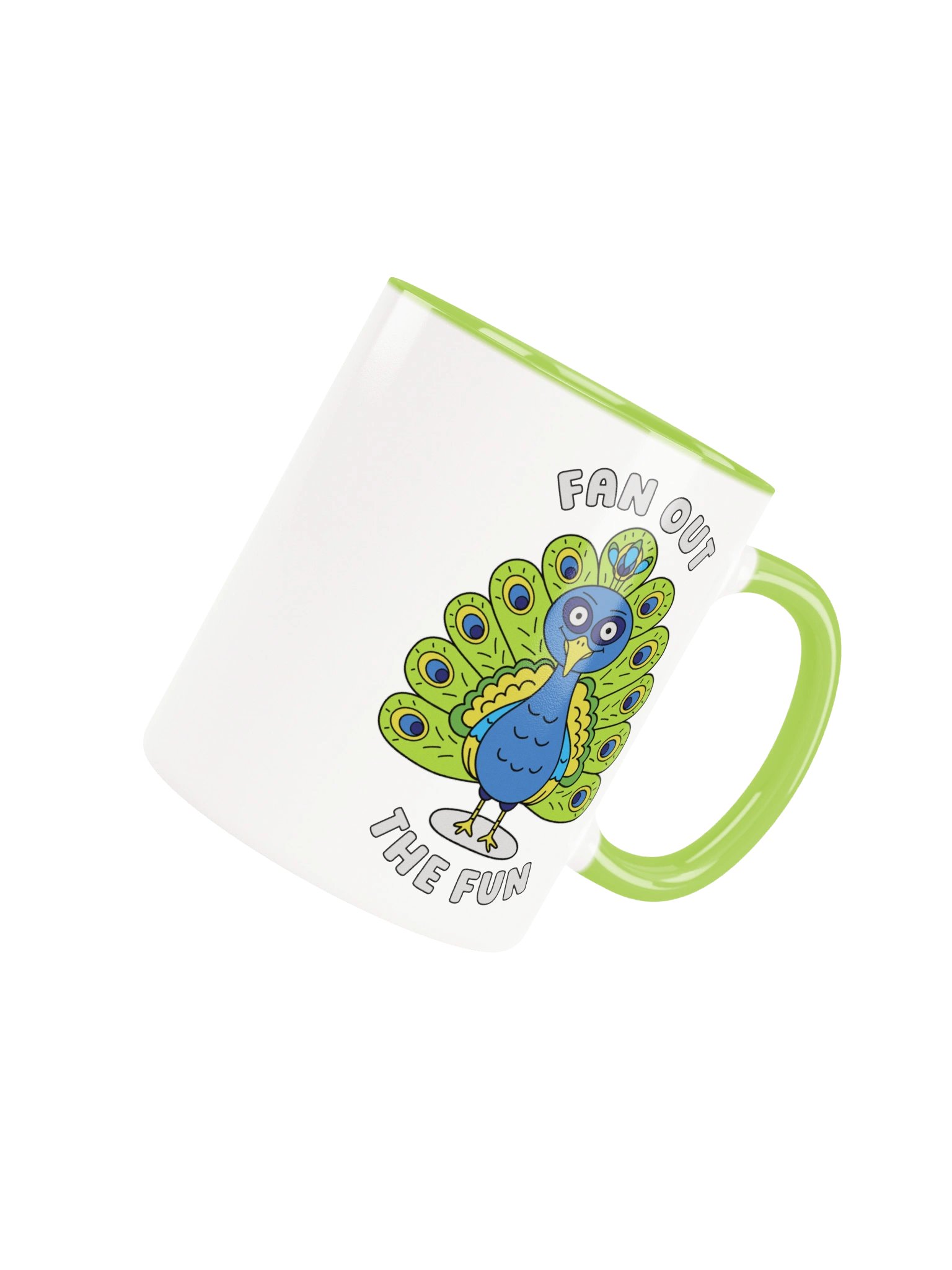 Fan Out The Fun Cute Silly Funny Peacock Mug product image (4)
