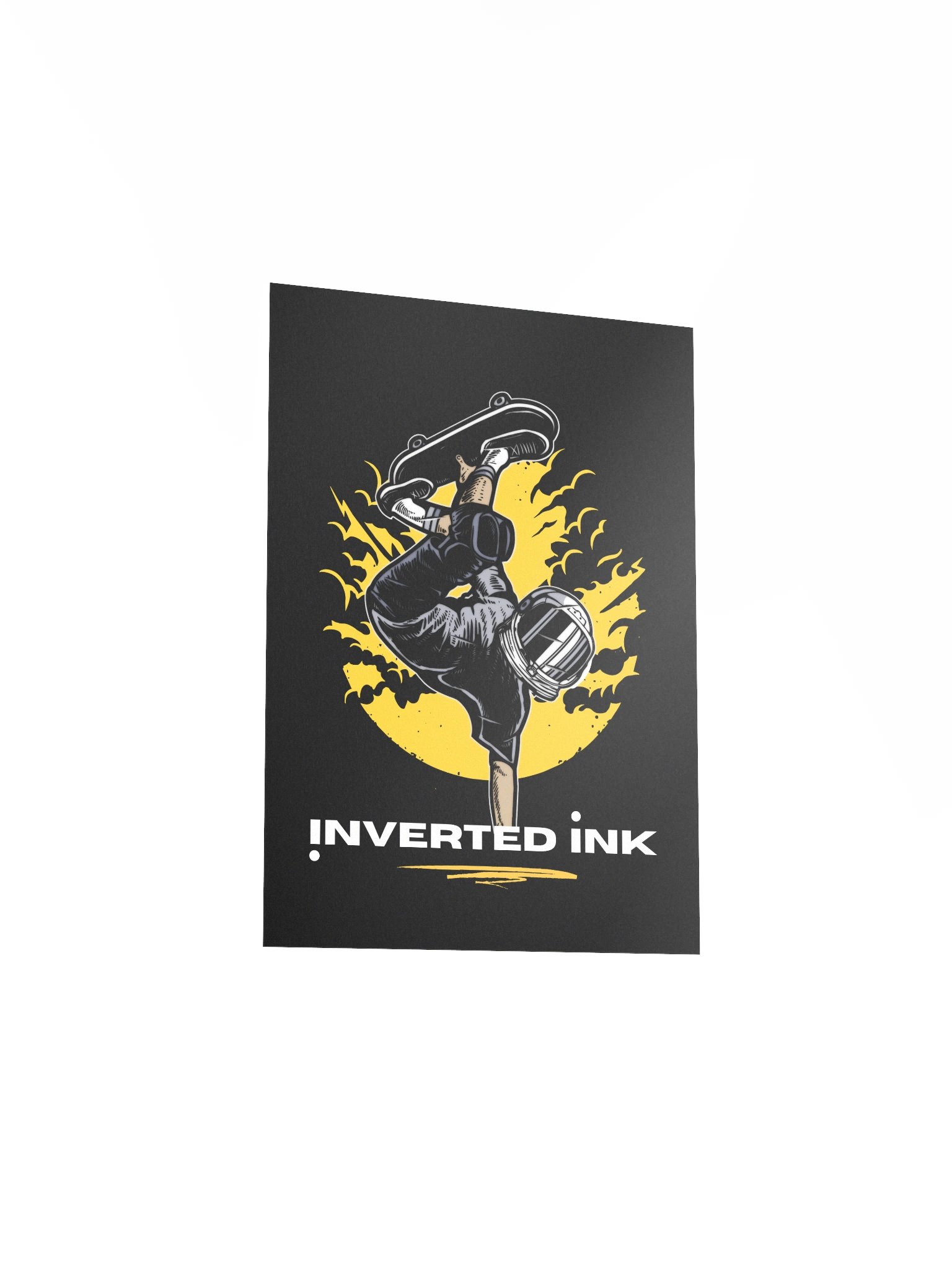 Inverted Ink Spaceman Skateboarder Poster product image (28)