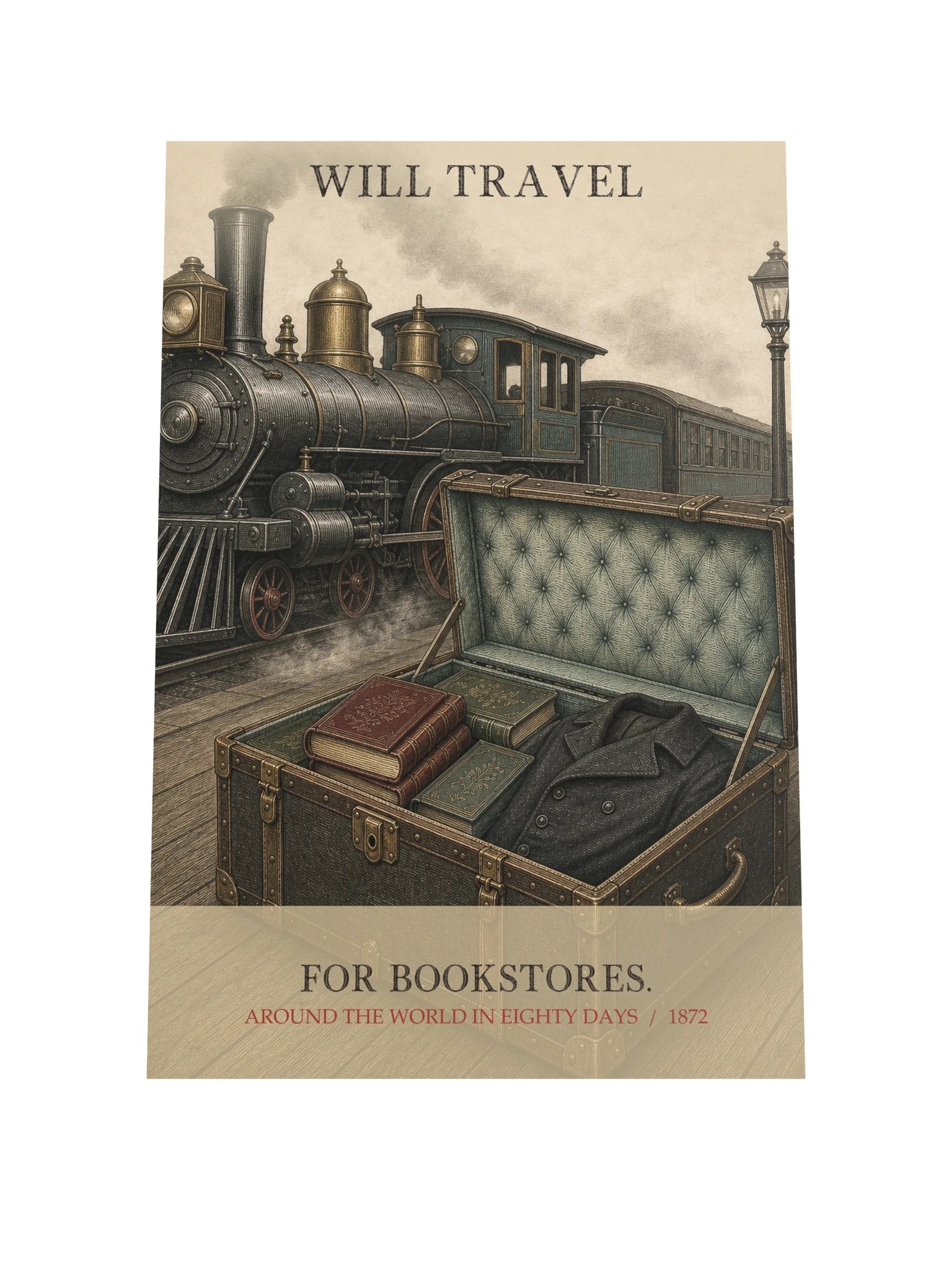 Will Travel For Bookstores -- Around the World in Eighty Days Art Print product image (9)