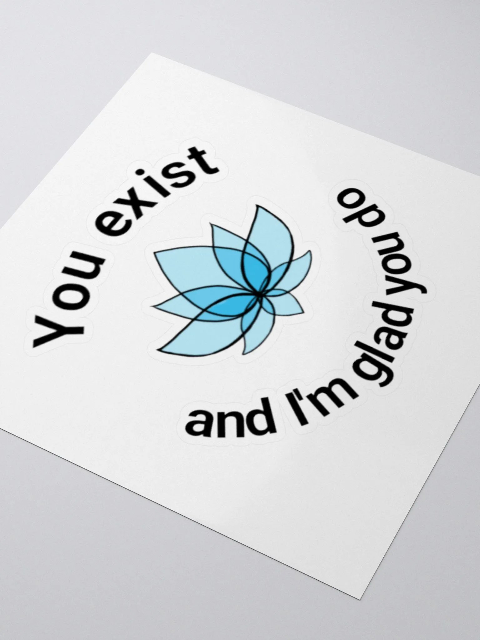 You exist lotus sticker product image (3)