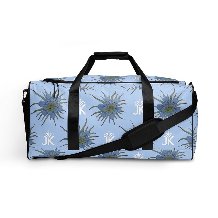Floral Fiend Blue Duffel Bag product image (1)