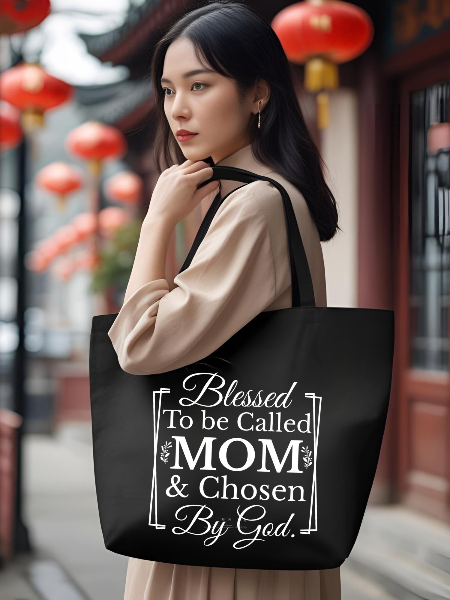 Chosen By God Mom, Eco Tote Bag product image (1)