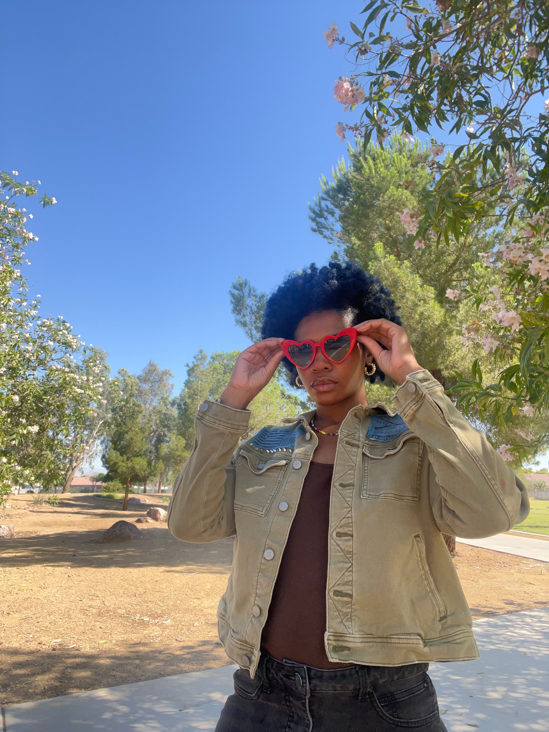 Women's Green Patchwork Jacket product image (2)