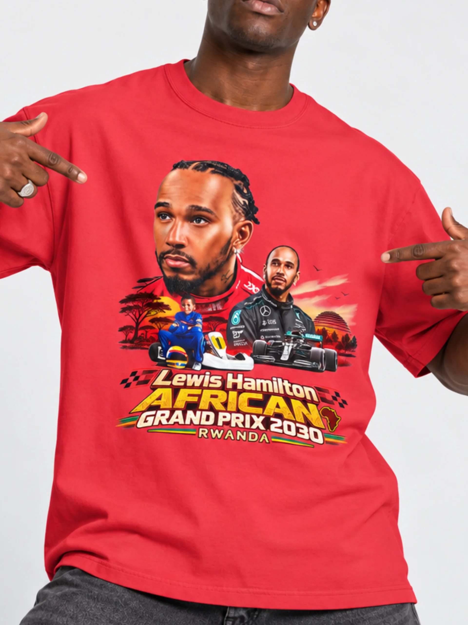 Lewis Hamilton African Grand Prix T-Shirt product image (8)