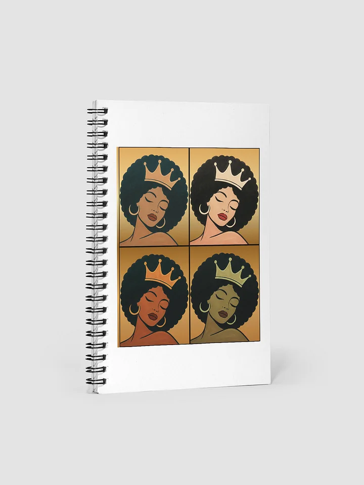 Poised Princess Crowned Queen Pop-Art Spiral Notebook product image (1)