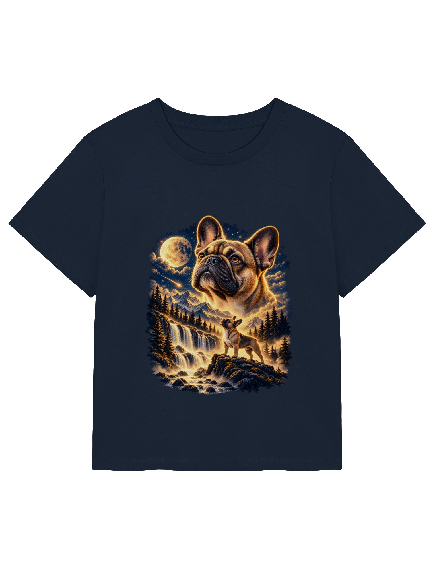 French Bulldog Graphic T-Shirt | Moonlit Nature Art Tee product image (41)
