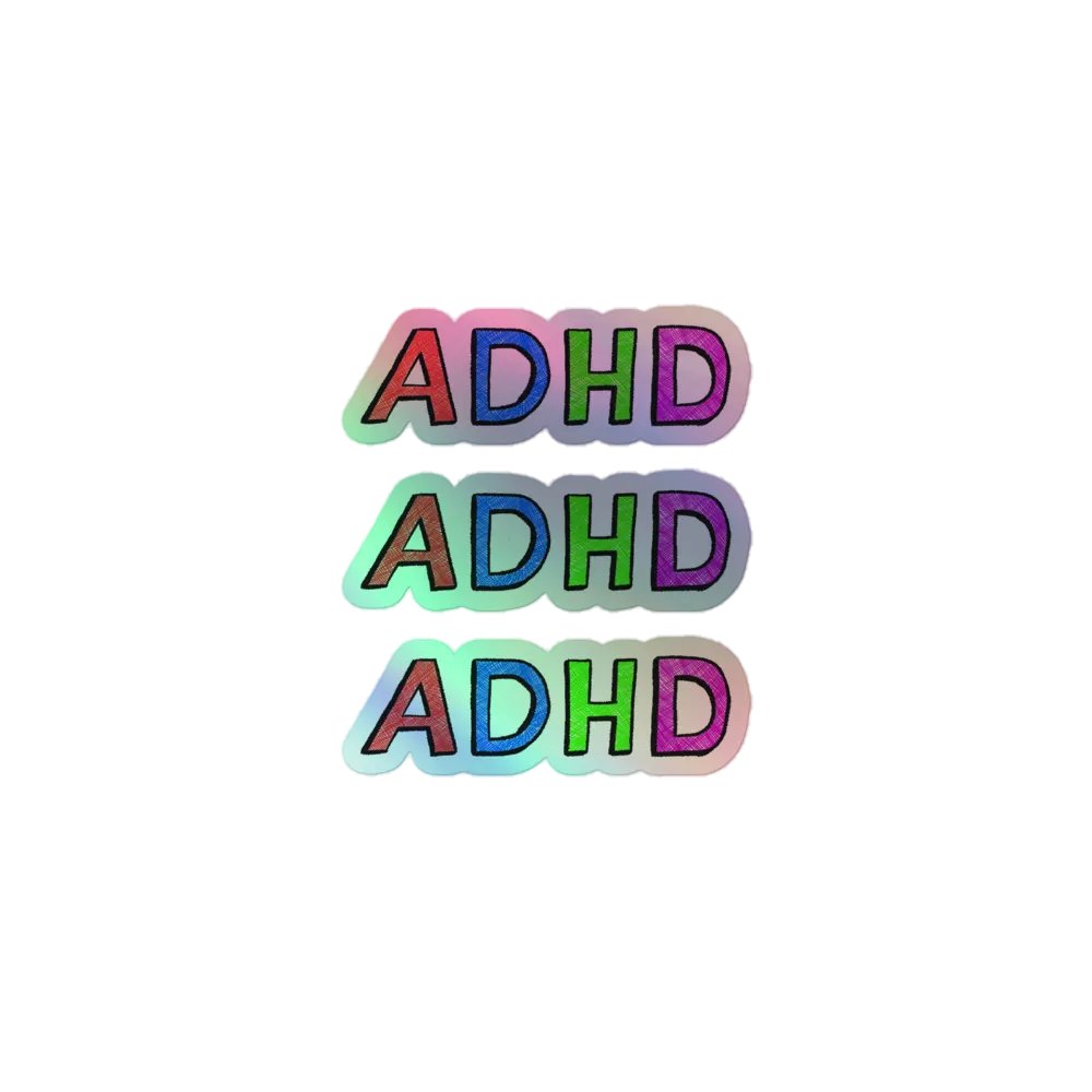 Holographic ADHD Sticker Pack product image (1)