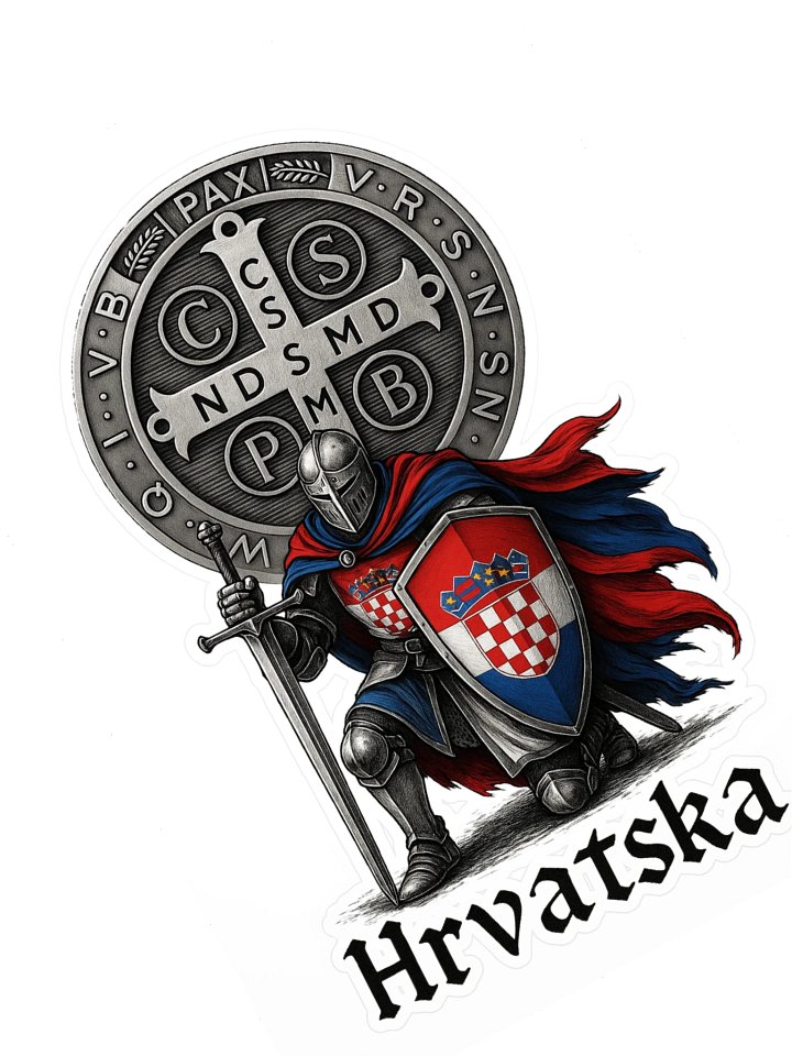 Croatian Knight Kiss Cut Sticker Sheet product image (1)