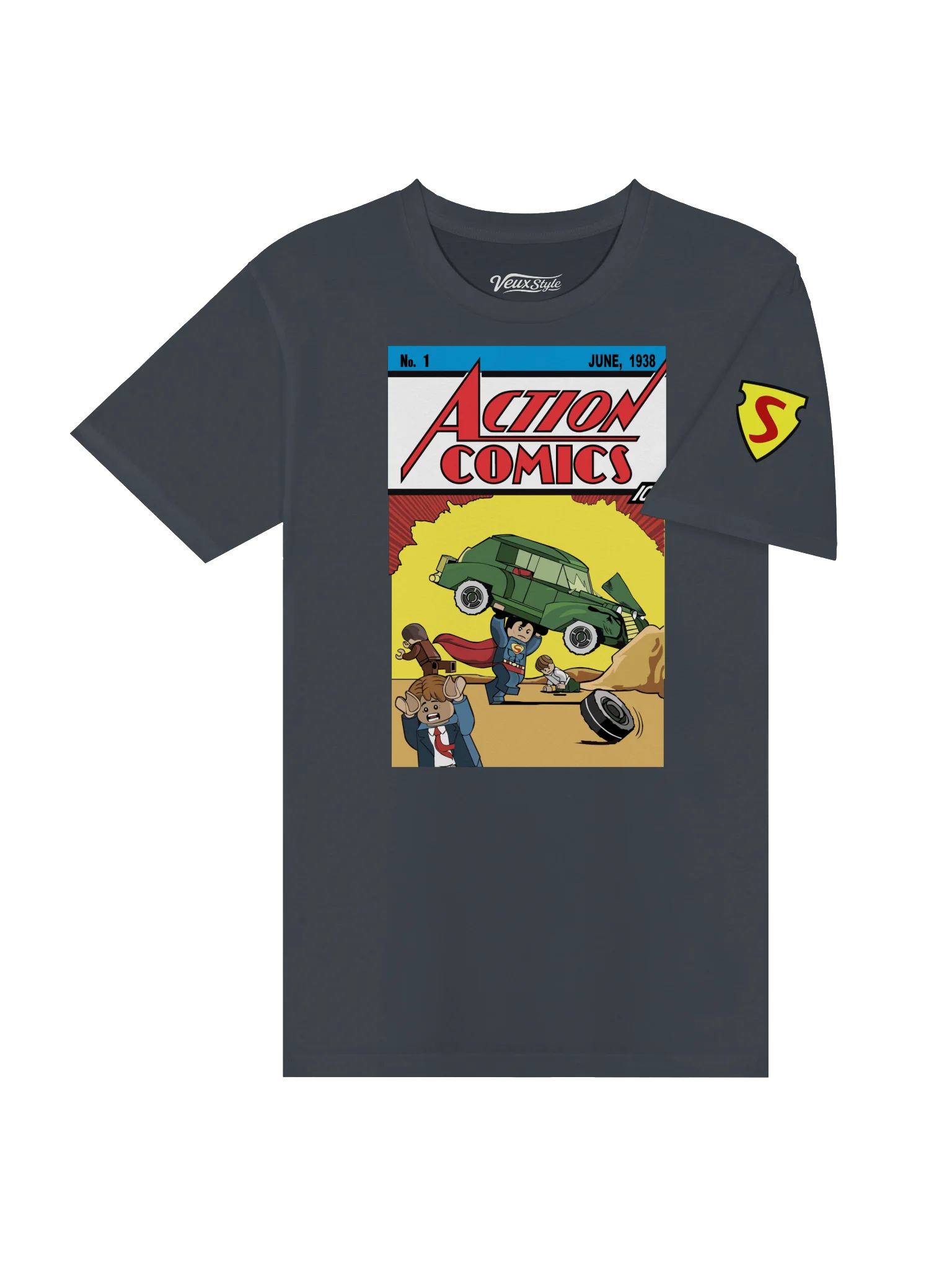 Action Comics #1 Lego-Style comic book Vintage T-Shirt product image (3)