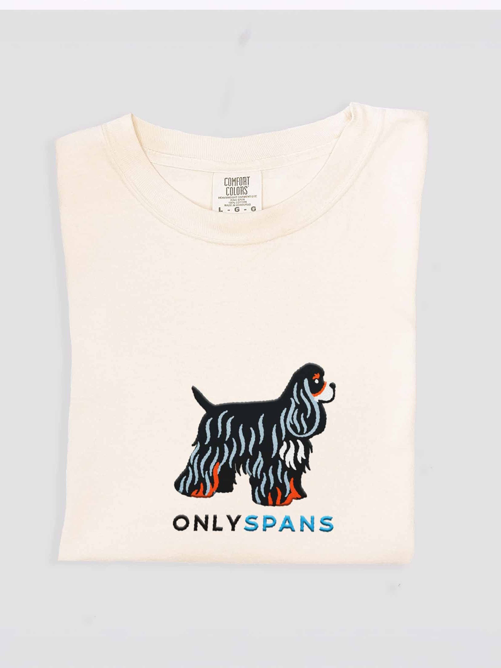 Only Spans T-Shirt(Embroidered) of an American Cocker Spaniel(Tricolor) product image (1)