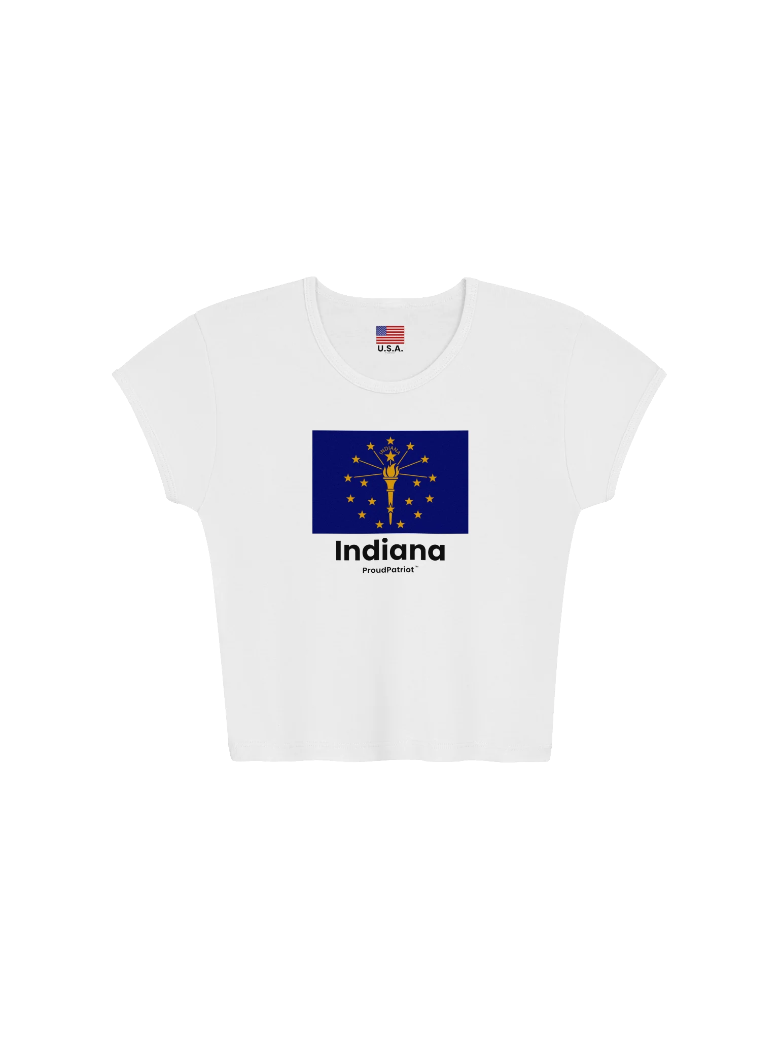 Indiana Women's Ribbed Baby Tee Crop Top product image (5)