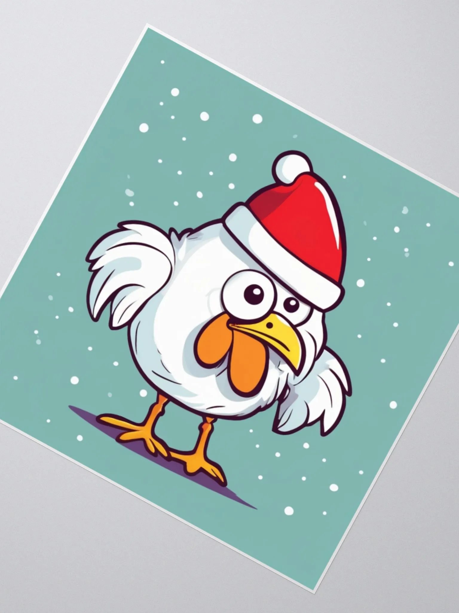 Festive Chicken Santa Hat Stickers product image (2)