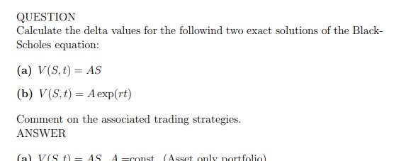 TD - Delta values for exact solutions of the Black-Scholes equation product image (1)