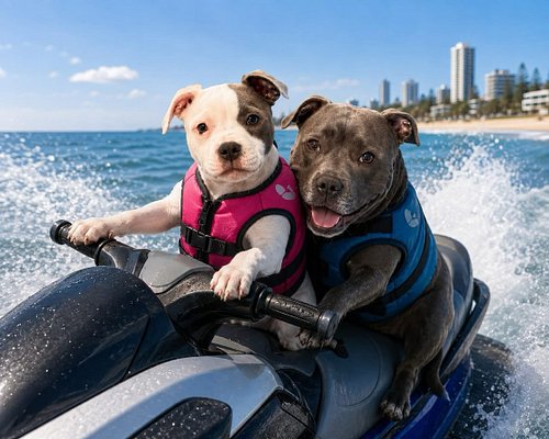 Wow! An amazing beach day for these guys. They took to the ocean like a seal pup to water… 🤣😍 #dogsofinstagram #staffy #beach...