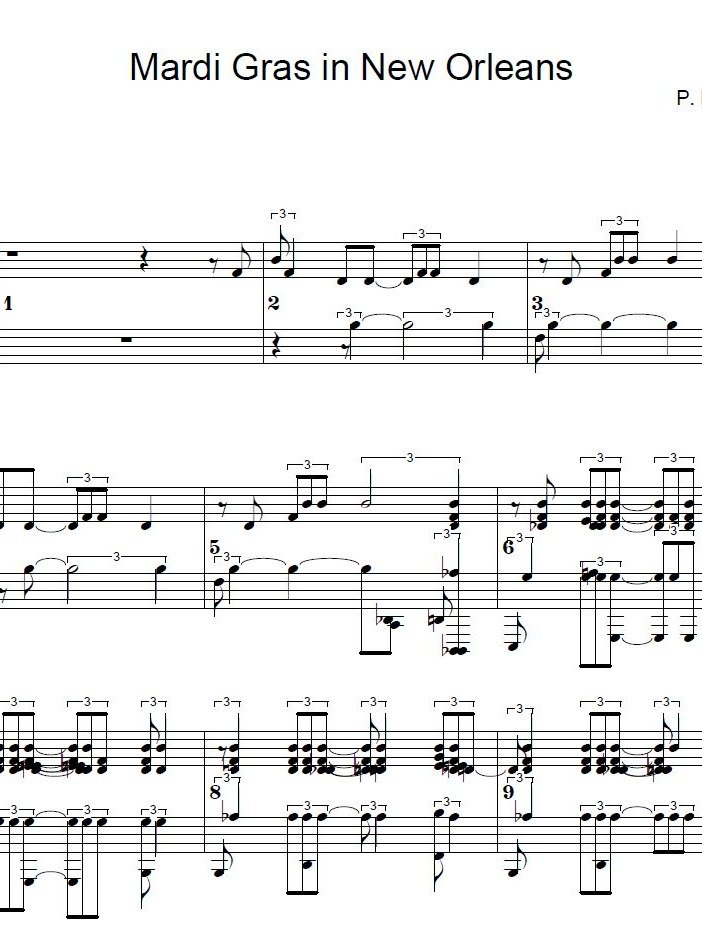Mardi Gras in New Orleans - Piano sheet music product image (1)