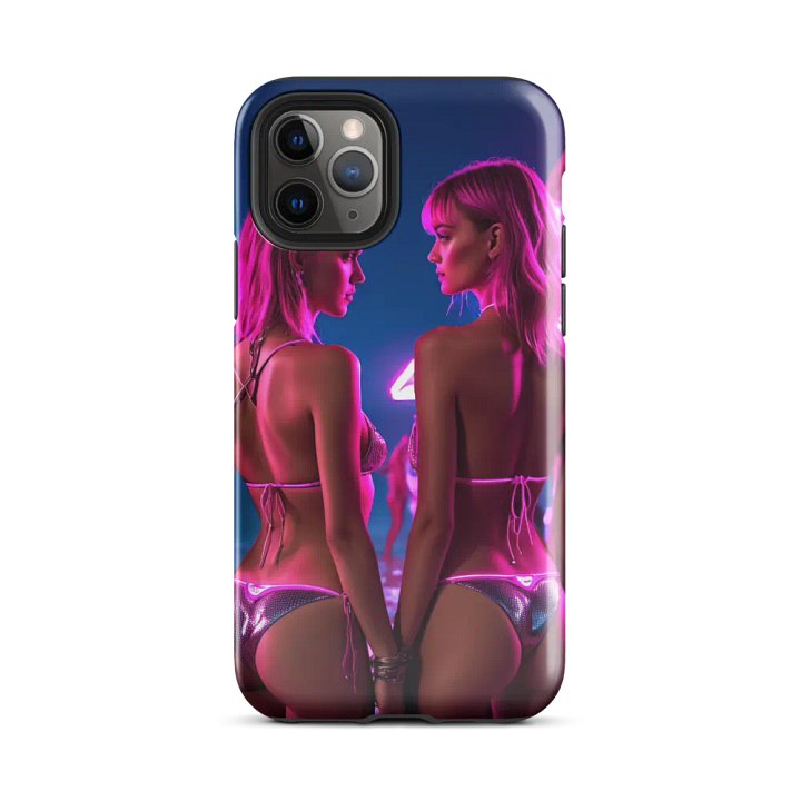 Neon Twin Glam iPhone Tough Case - Bold Double Beauty Design product image (25)